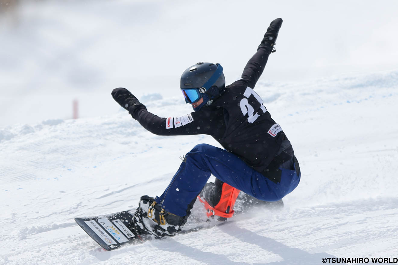 第4回全国障がい者スノーボード選手権大会&サポータズカップ平昌代表の成田緑夢が優勝