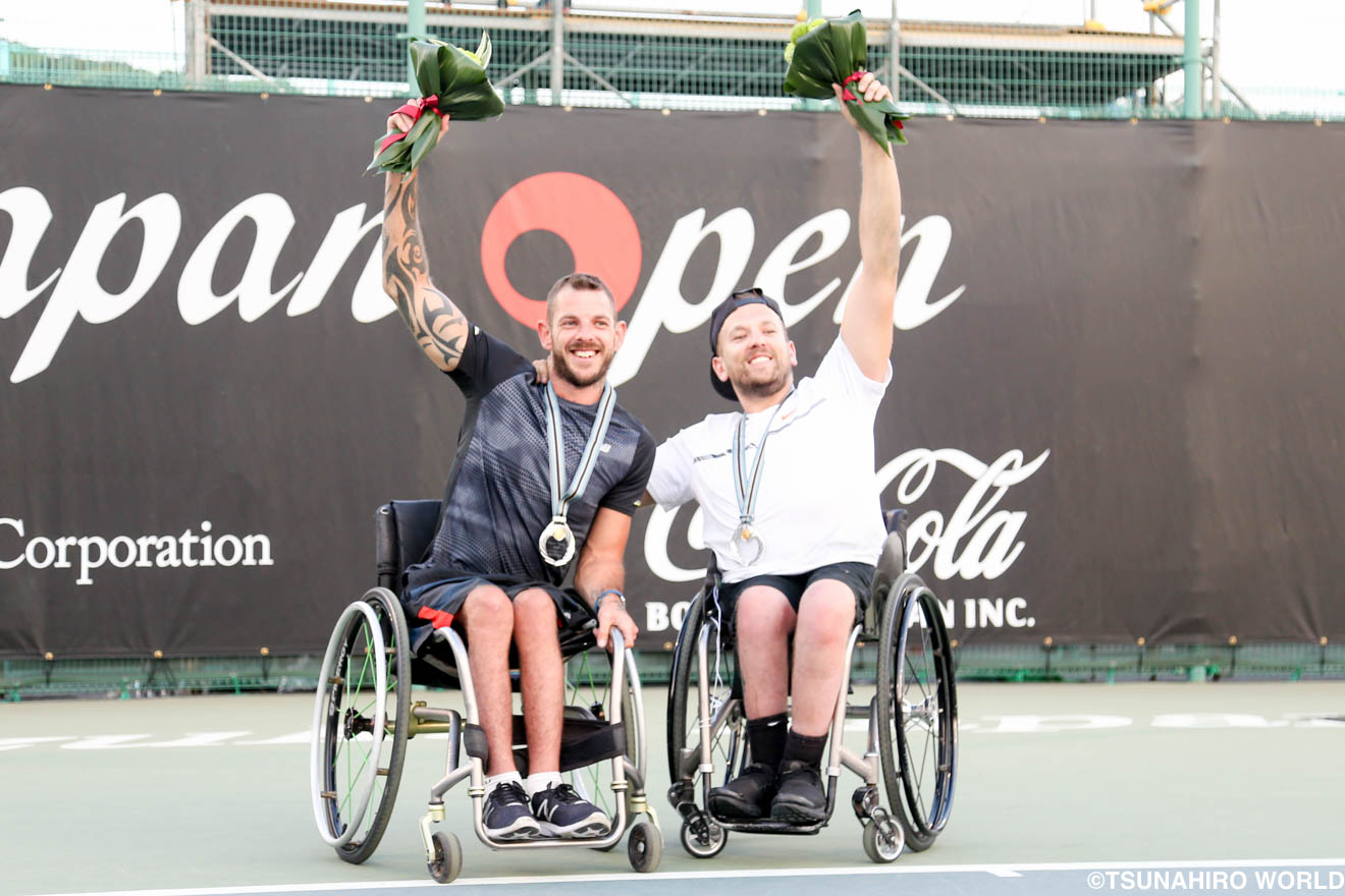飯塚国際車いすテニス大会上地、5連覇へあと1勝。ダブルスは優勝。