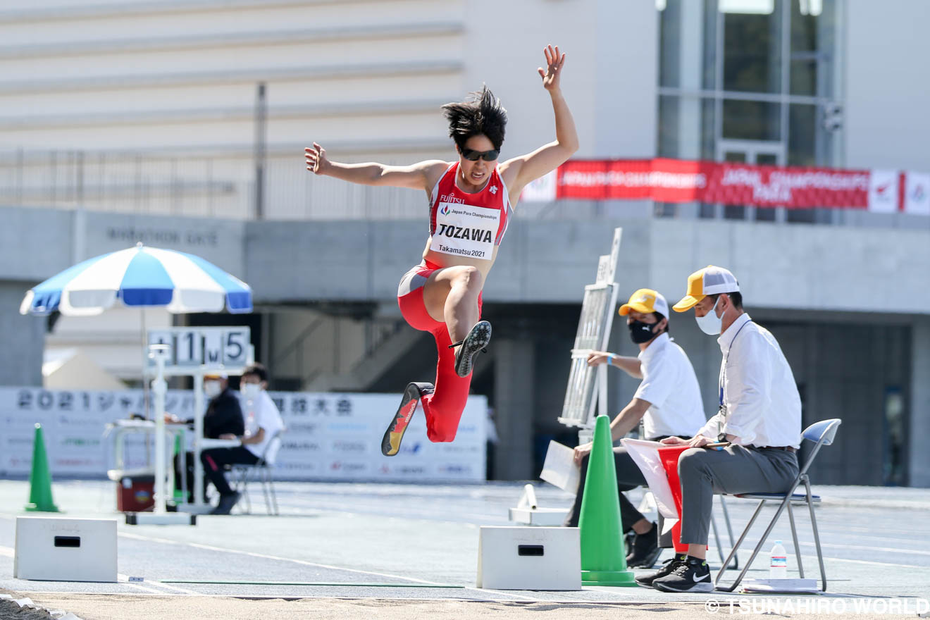 自身の記録を塗り替え優勝した兎澤 | T64男子100m、大島がアジア新で優勝｜WPA公認2021ジャパンパラ陸上競技大会 | Glitters 障害者スポーツ専門ニュースメディア