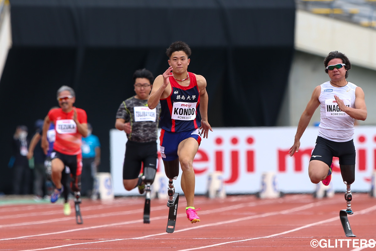 開会式で選手宣誓を務め、100メートル(T63)では優勝をおさめた近藤元 | 世界選手権出場をかけ記録に挑む
〜第34回日本パラ陸上競技選手権大会【1日目】〜|第34回日本パラ陸上競技選手権大会【1日目】 | Glitters 障害者スポーツ専門ニュースメディア