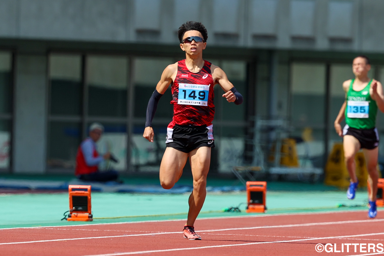 男子400mで大会新記録を更新した山本剛士 | デフリンピックへのラストチャンス！デフ連覇を狙う佐々木琢磨は大会5連覇！｜第22回日本デフ陸上競技選手権大会【1日目】 | Glitters 障害者スポーツ専門ニュースメディア