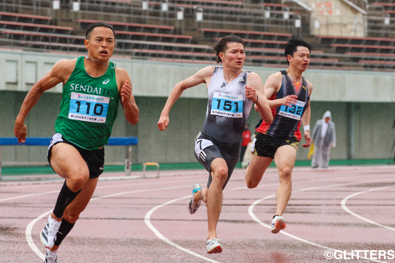 第22回日本デフ陸上競技選手権大会【2日目】 デフリンピック金メダリスト山田真樹が本命の200mで死闘を制し、3大会連続出場へ！｜Glitters 障害者スポーツ専門ニュースメディア