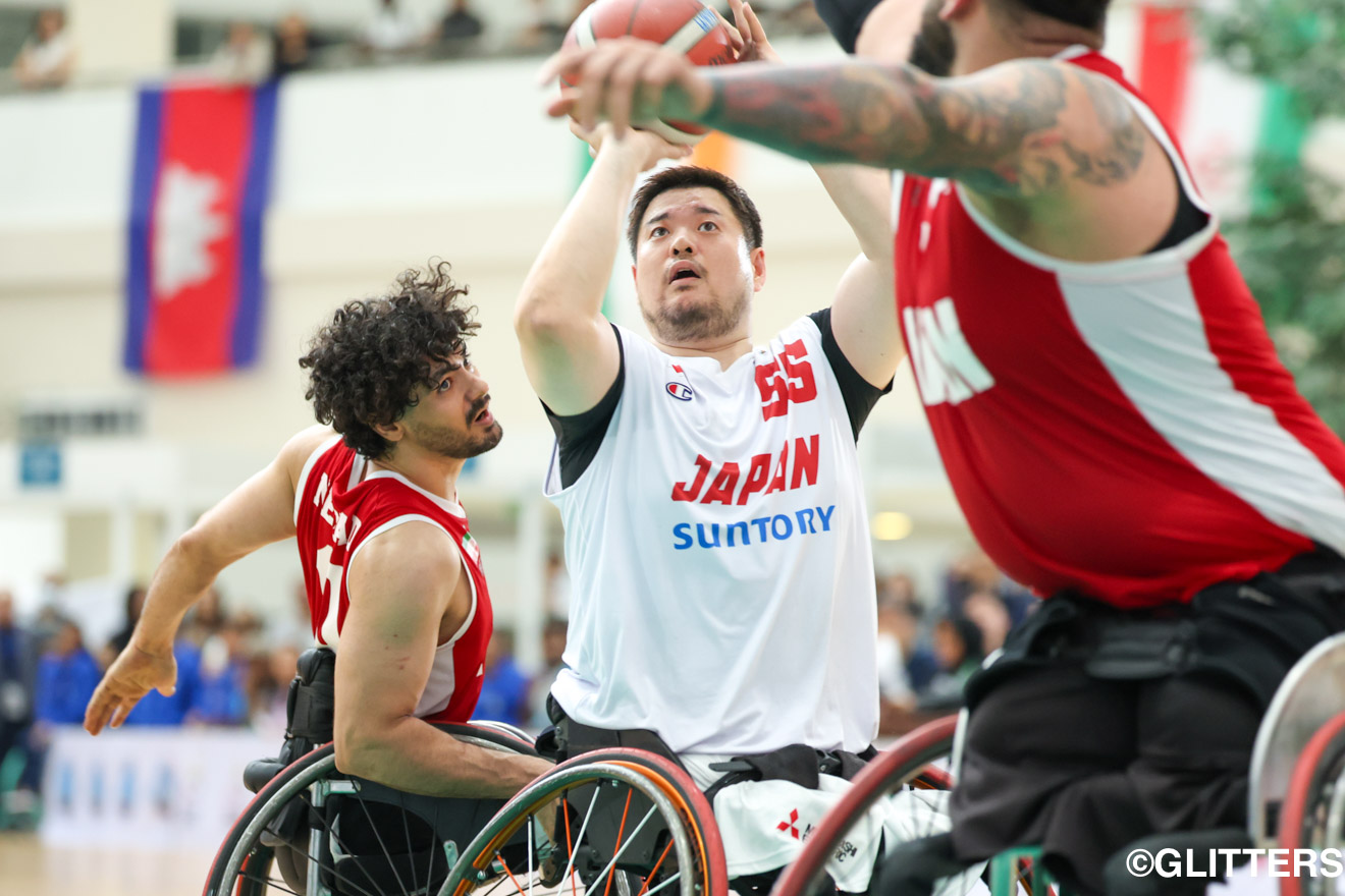 香西宏昭が23得点。勝負どころでの“頼れる一撃”が光った。 | 車いすバスケ男子日本代表、強敵イランを撃破！前回大会の雪辱を果たし、世界への切符を獲得！｜2025 IWBFアジアオセアニアチャンピオンシップス | Glitters 障害者スポーツ専門ニュースメディア