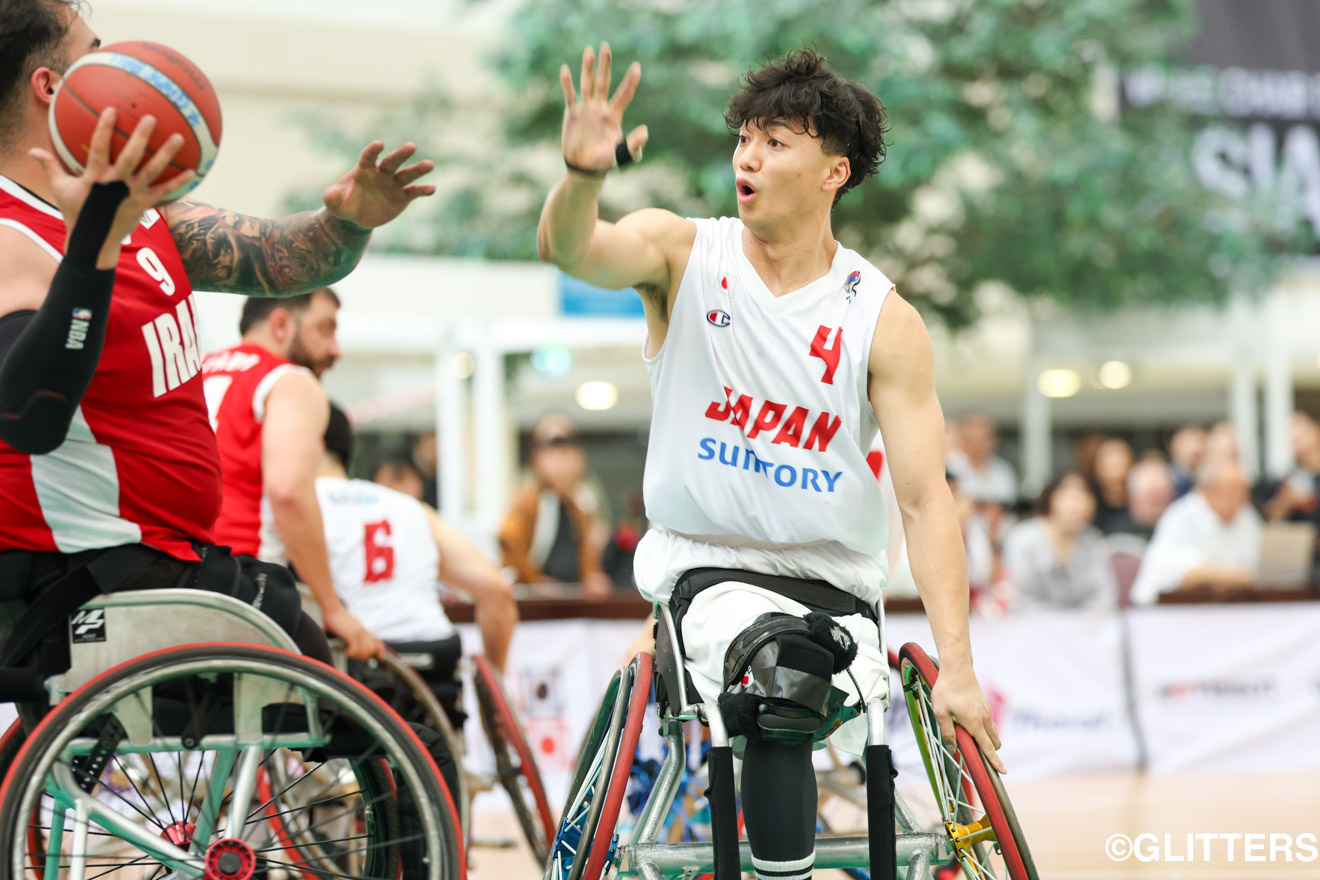 確実に得点を積み重ね、守備でも存在感を発揮した髙柗義伸 | 車いすバスケ男子日本代表、強敵イランを撃破!前回大会の雪辱を果たし、世界への切符を獲得!|2025 IWBFアジアオセアニアチャンピオンシップス | Glitters 障害者スポーツ専門ニュースメディア