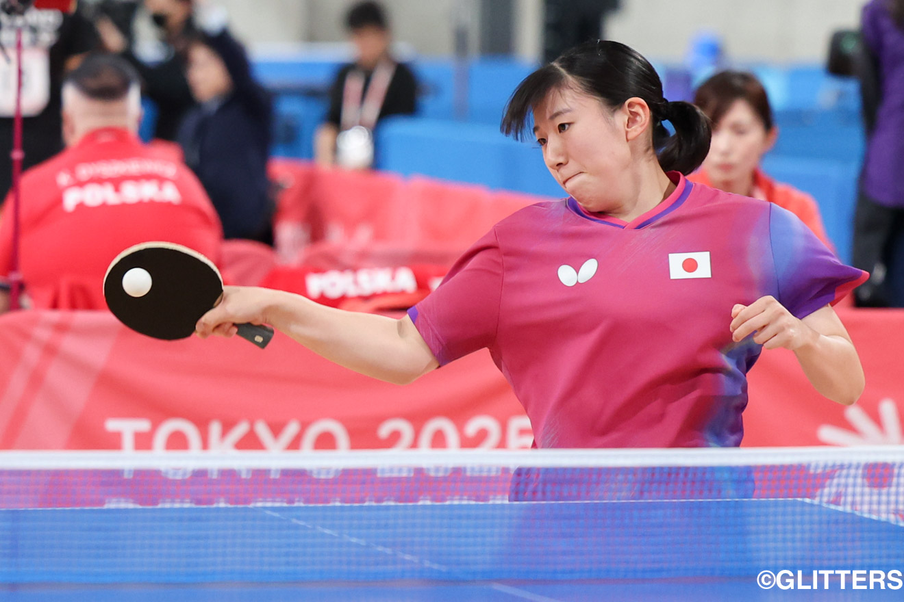 現役高校生でもある山田萌心は若さ溢れるプレーでシングルスでも健闘した | 卓球女子シングルスは“ダブル山田”がベスト８｜東京2025デフリンピック | Glitters 障害者スポーツ専門ニュースメディア