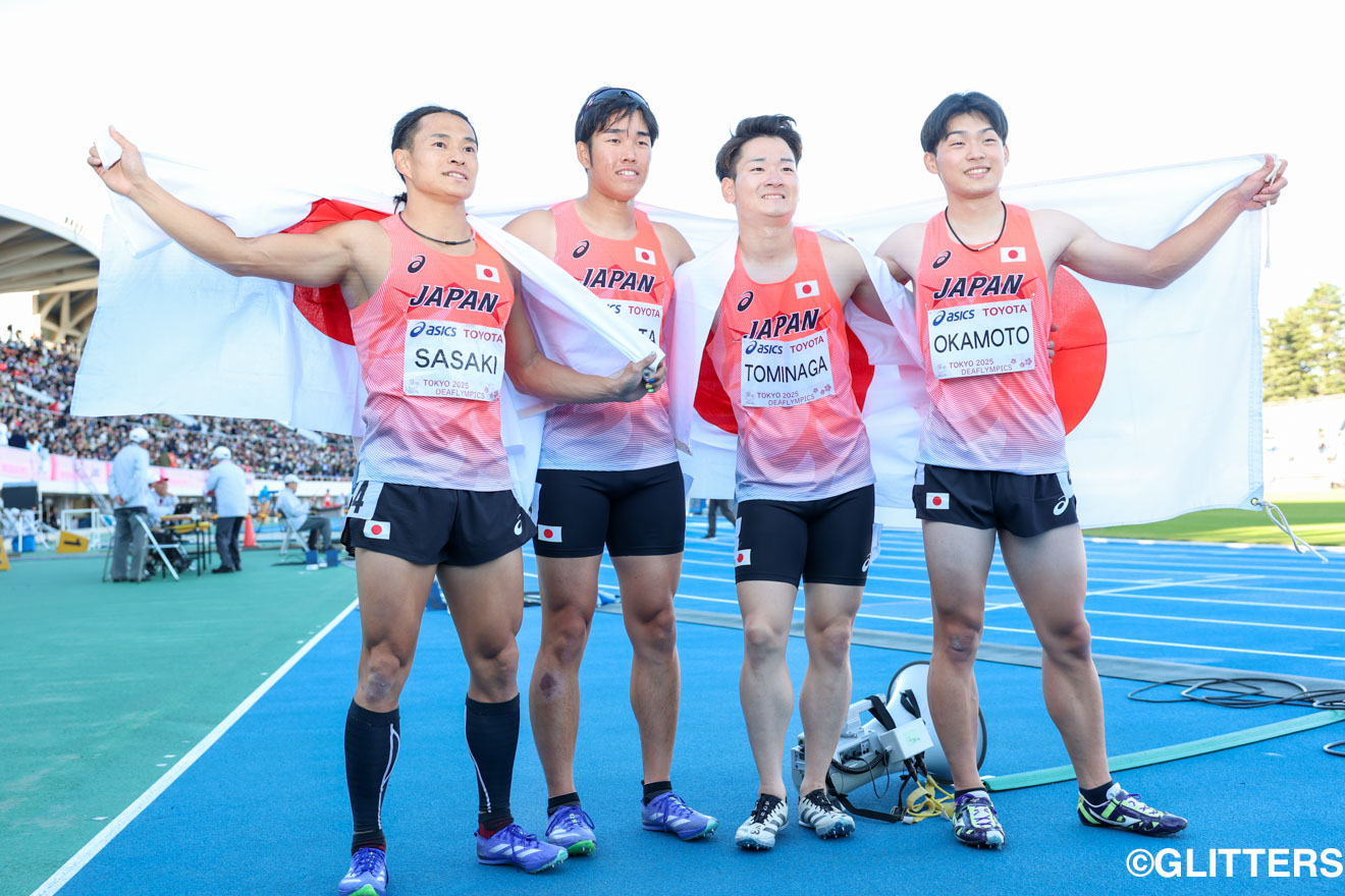 力強い走りで観客を魅了した日本デフの短距離界をけん引する4人 | トラック＆フィールド最終日の陸上は金メダルラッシュ！｜東京2025デフリンピック | Glitters 障害者スポーツ専門ニュースメディア