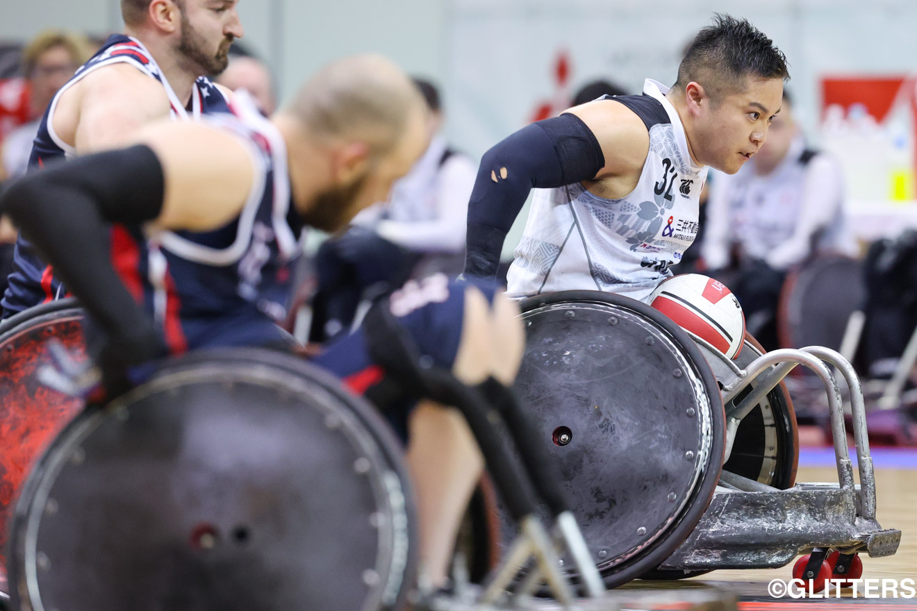 橋本勝也はさらに磨きのかかったパフォーマンスで観客を魅了した。2大会ぶりの王座奪還に向け世界選手権での活躍を誓った | 車いすラグビー日本代表 世界ランク1位の実力を見せつけ全勝優勝|2026ジャパンパラ車いすラグビー競技大会 | Glitters 障害者スポーツ専門ニュースメディア