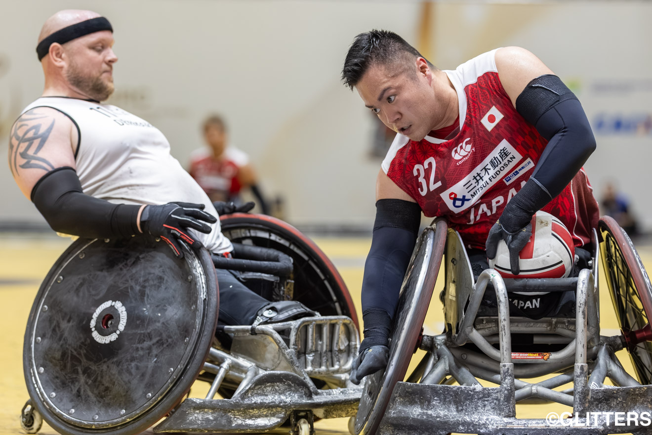 バイスキャプテンとしてチームをけん引する橋本勝也。いくつものラインナップでコートに出る橋本のパフォーマンスが勝利へのカギを握る | 車いすラグビー日本代表 予選全勝で決勝トーナメント進出｜2026 WWR車いすラグビー世界選手権大会 | Glitters 障害者スポーツ専門ニュースメディア