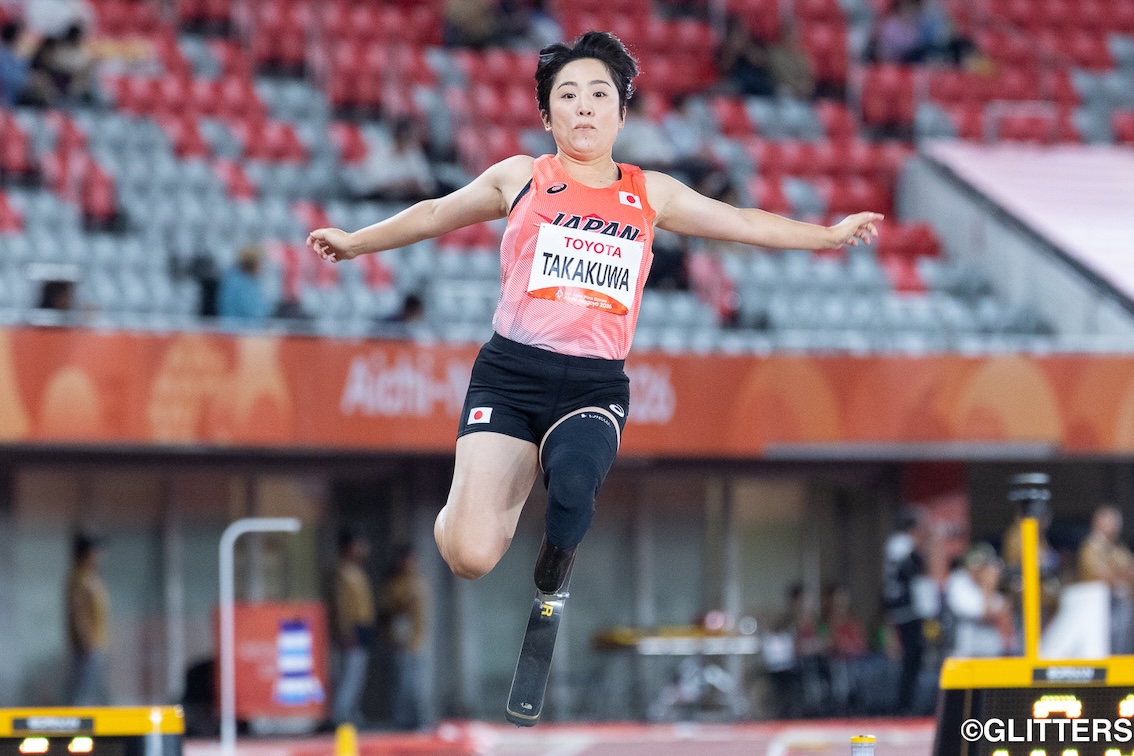 第1回大会から出場してきたアジアパラを、現役最後の舞台に選んだ高桑早生。女子走り幅跳びはシーズンベストの5m台を跳び、4位に入った | パラ陸上は初日からメダル量産の快進撃！｜愛知・名古屋2026アジアパラ競技大会 | Glitters 障害者スポーツ専門ニュースメディア