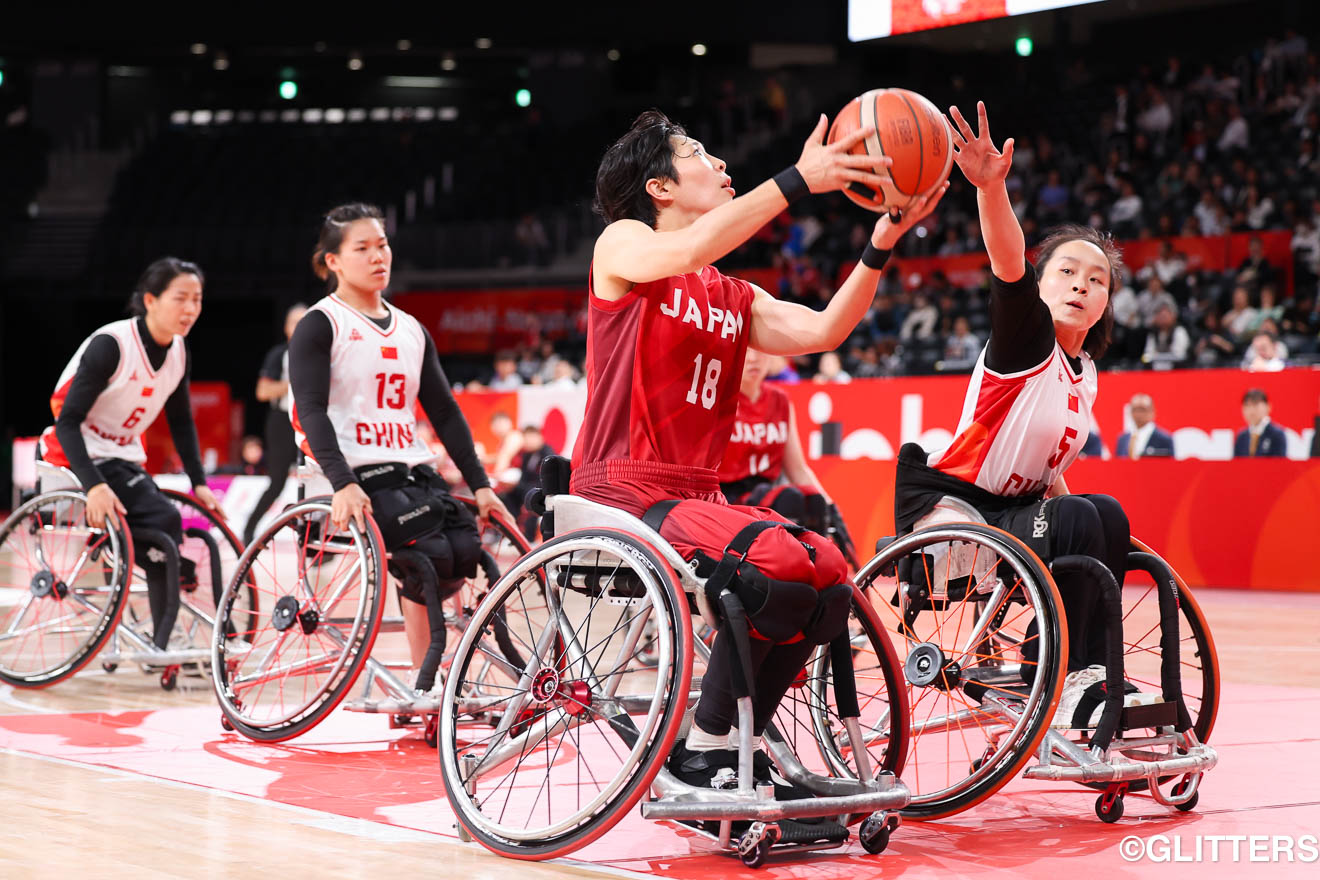 9月の世界選手権で全試合チーム最多得点を挙げ、この日は徹底的にマークされた北田千尋 | 車いすバスケ女子日本代表、中国にリベンジとはならず3大会連続の銀メダル｜愛知・名古屋2026アジアパラ競技大会 | Glitters 障害者スポーツ専門ニュースメディア