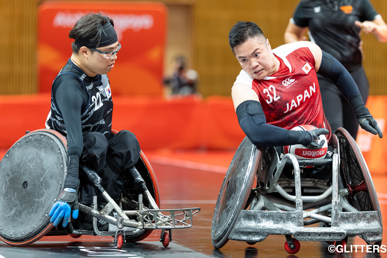 決勝で両チーム最多の30得点をマークした橋本勝也。大会を通じ、キャプテンとしてチームを鼓舞し続けた | 車いすラグビー日本代表、韓国に50-53で敗れ銀メダル獲得｜愛知・名古屋2026アジアパラ競技大会 | Glitters 障害者スポーツ専門ニュースメディア